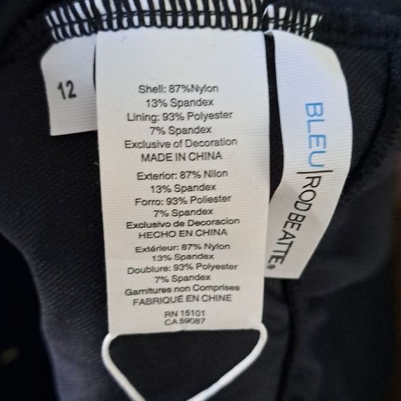 Bleu Rod Beattie Behind The Seams Surplice One Piece Swimsuit OTS Mio Black - Picture 9 of 11